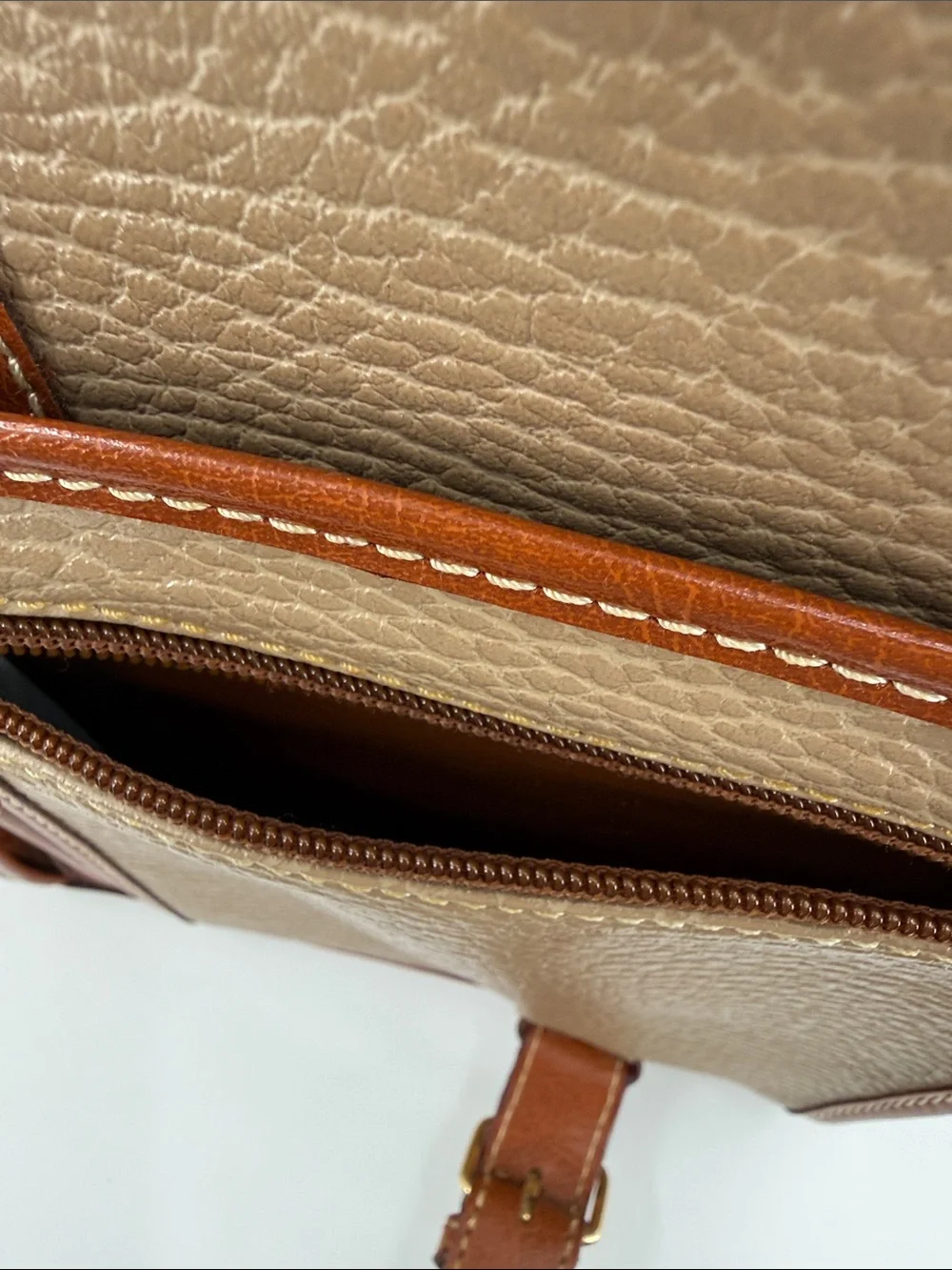 Dooney and Bourke pebbled leather briefcase/ laptop vintage 1980s